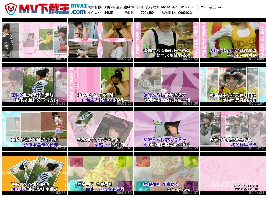 刘雁-淘宝乐园(MTV)_国语_流行歌曲_MC201445